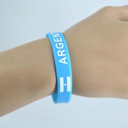 6x pulseira de silicone argentina, futebol, basquete, futebol, time feminino, joias esportivas, presentes para festa - Image 3