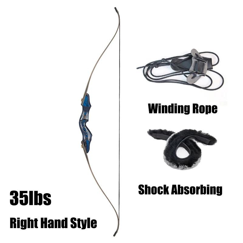 Tiro com arco 60in esquerda/direita arco de caça de madeira tradicional arco recurvo laminado artesanato longbow para tiro ao ar livre presentes de caça - Image 1