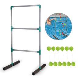 Piscina basquete futebol objetivo net água basquete piscina futebol incluído flutuante aro alvos objetivo para piscinas - Image 4