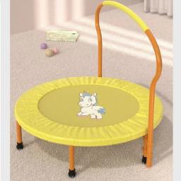 Mini trampolim dobrável com alça para crianças, saltos em casa, uso de treino, fitness, interior, exterior, 40" - Image 2