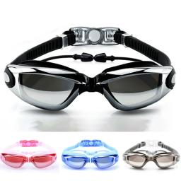 Óculos de proteção UV para adultos, Óculos anti-nevoeiro para homens e mulheres, Óculos ópticos impermeáveis para nadar com tampões de ouvido - Image 1