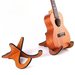 Ukulele de madeira portátil para guitarra, Acessórios para mini guitarra, Suporte para cordas musicais, Exibição de instrumentos - Image 1