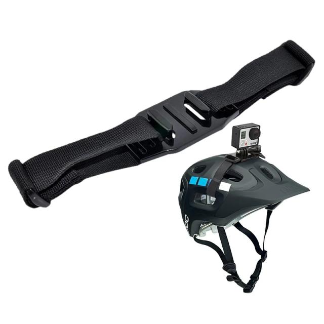 Capacete Ajustável com Strap e Montagem para Bicicleta - Adaptador Compatível com GoPro Hero 10, 9, 8, 7, 6, 5, 4 e SJCAM, Xiaomi Yi e Acessórios