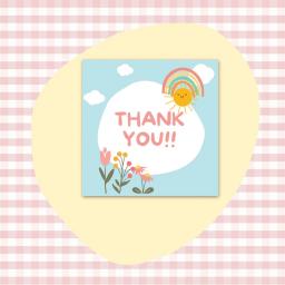 Flower Thank You Cards para Caixa de Presente, Embrulho, Cartões de Férias, Padaria, Flower Shop, Pequenas Empresas, 10-50PCs, 6x6cm - Image 3