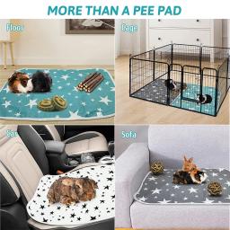 Almofadas de Xixi Absorvente Lavável para Pequenos Animais, Forros de Gaiola, Tapete de Cama, Acessórios para Coelho, Cobaia, Hamster, 1Pc - Image 5