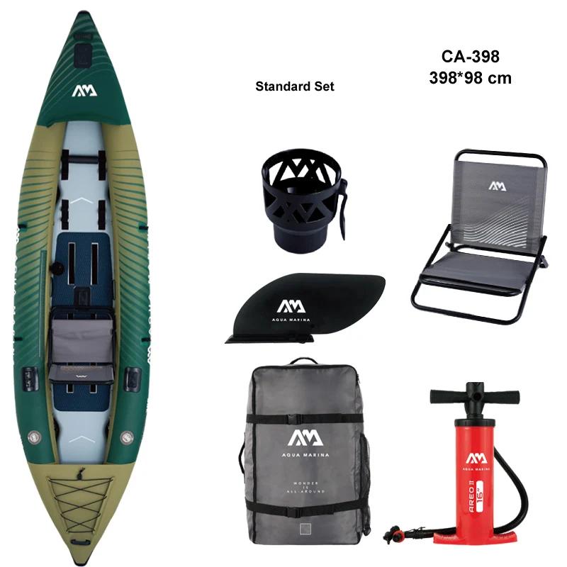 AQUA MARINA-Barco De Pesca Inflável, Sport Kayak Modelo, Calibre canoa PVC, Piso Laminado, Assento de jangada, Drop Stitch - Image 1