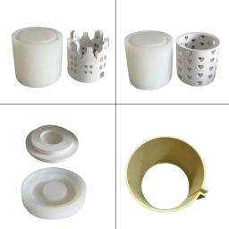 2024 moldes silicone casa oca anular, moldes suporte vela coração oco para artesanato - Image 1