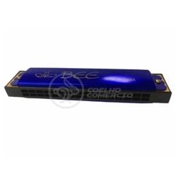 Gaita Harmônica De Boca Tom C Bee Diatônica 16 Furos 32 Tons Vozes Em Dò Musica Sopro Iniciante - Azul - Image 1