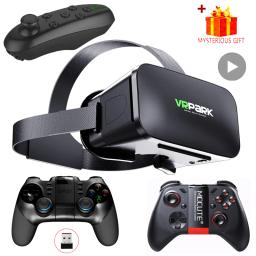 3D Virtual Reality Headset para telefone, óculos VR, óculos de lentes, dispositivos Viar, smartphones inteligentes, controlador, celular Game Viewer - Image 1