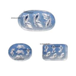Ornamentos de peixinho dourado colar espelho moldes de silicone adequados para resina epóxi diy artesanato brincos pingente de - Image 6