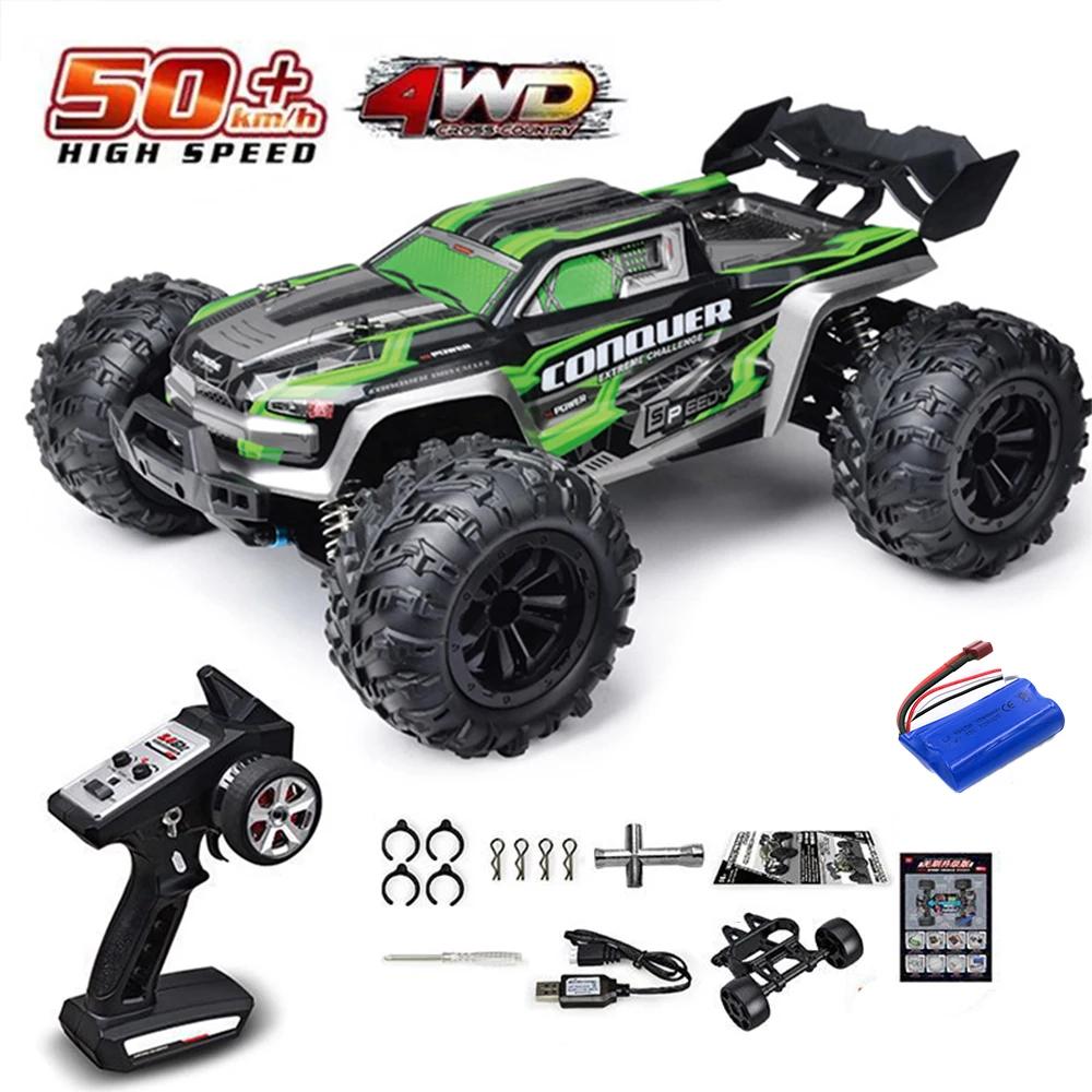 Carro rc off road 4x4 de alta velocidade 70 km/h carro de controle remoto com farol led sem escova 4wd 1/16 monster truck brinquedos para meninos presente - Image 1