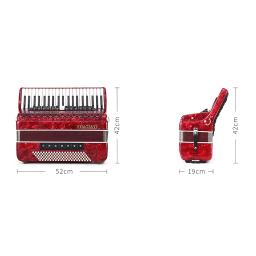 Piano acordeão de teclado diatônico para iniciantes, instrumentos musicais, venda quente, 10 escalas, 120 graves, 41 teclas - Image 6
