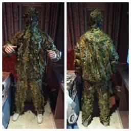 Homens e mulheres Ghillie Suit, Jaqueta com capuz, Roupas de camuflagem, Calças Selva, CS Training Leaves, Roupa ao ar livre - Image 3