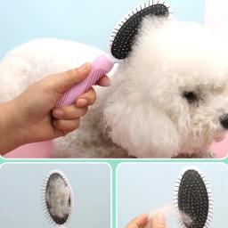 Escova dupla face para cães e gatos, Pente de massagem para cães, Removedor de pêlos, Pentes de abertura de nó de cabelo - Image 3
