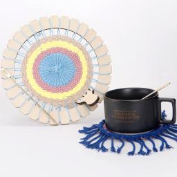 Kit de máquina de tecelagem de fios de madeira Mini tear Tecelagem Circular Artesanato DIY Iniciante Tecelagem Ferramentas Entusiasta de Tecelagem - Image 5
