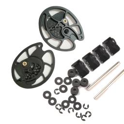 1 par 2 pçs polia de arco composto preto para 30-40 libras arco composto ao ar livre caça tiro pesca prática de alvo - Image 1