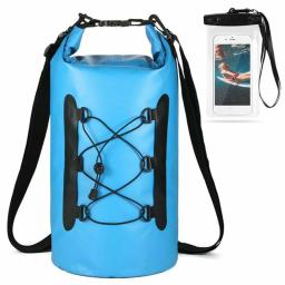 Mochila de natação impermeável oceano, armazenamento de compressão mergulho, homens e mulheres pacote seco, canoagem e surf, PVC, 15L - Image 1