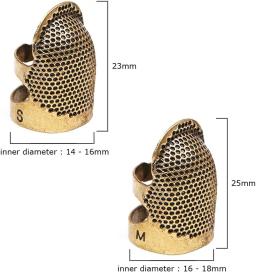 Costura dedal dedo protetor, escudo de metal ajustável, agulhas, acessórios de costura, diy, 4 pack - Image 2