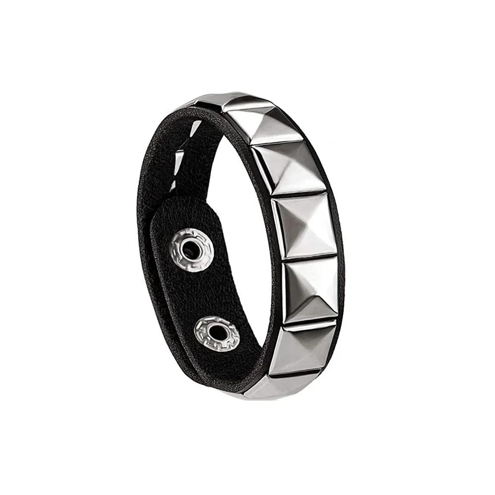 Pulseiras de couro para mulheres e homens, Pulseira de pulso, Braceletes de mão, Halloween Grunge, Crânio Punk, Finger Jewelry, Steam Punk - Image 1