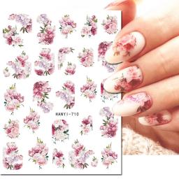 3d adesivos para nail art, adesivos com design de frutas, peônia, magnólia, flores, sliders adesivos, rosa, decoração para manicure, primavera - Image 2