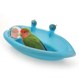 Pet Bird Bath Cage Com Espelho, Banheira De Papagaio, Caixa De Chuveiro, Pequenos Brinquedos, Pet Acessórios, 1 Pc - Image 5