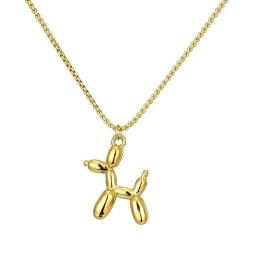 Poodle Balloon Dog Pendant Necklace para Meninas, Aço Inoxidável, Bonito, Doce, Charme Engraçado, Clavícula Chain, Unique Jewelry, Birthday Gift - Image 6
