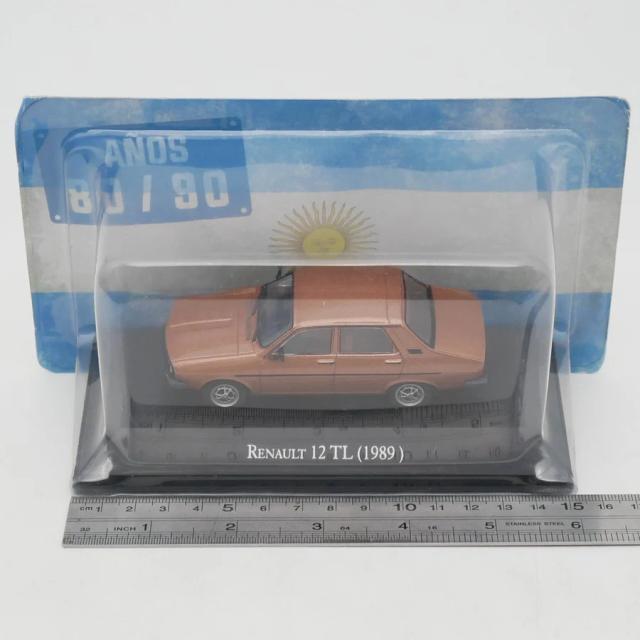 Miniatura Renault 12 TL 1989 em escala 1:43 - Ixo-Diecast, brinquedo clássico para colecionadores e recordação nostálgica em laranja