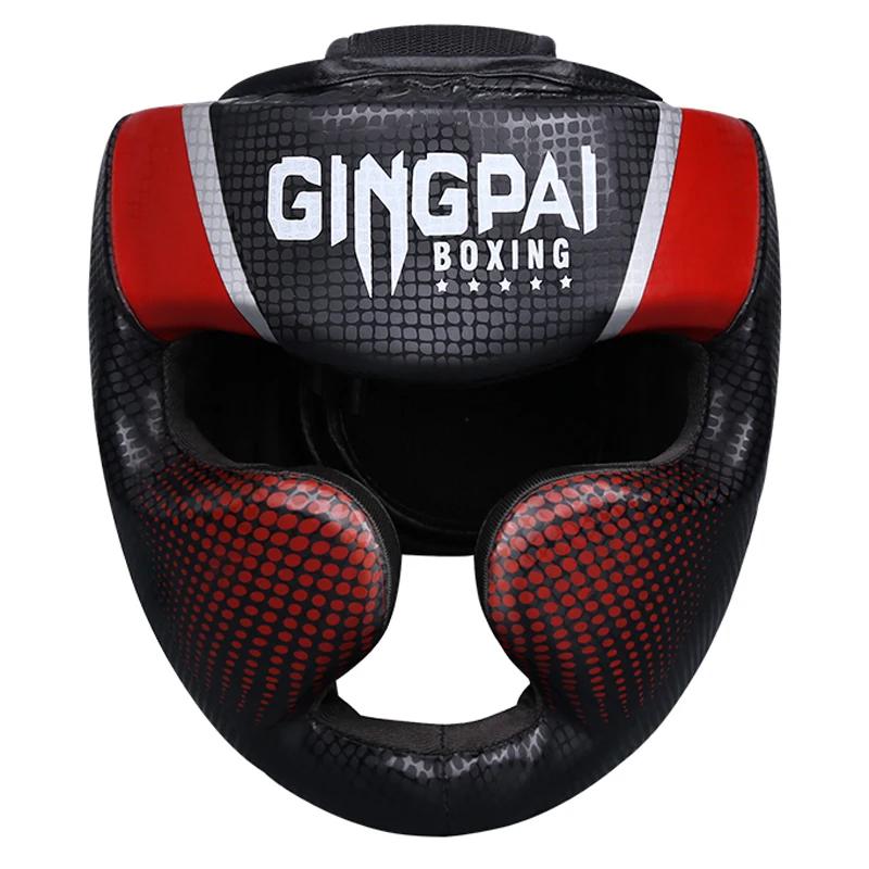 PU Sanda Boxe Capacete para Adultos, Proteção Espessada, Taekwondo Headguard Set, Artes Marciais Headguard - Image 1