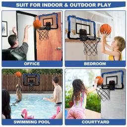 Conjunto de rack de basquete dobrável na parede para crianças, brinquedos esportivos, ao ar livre, interior, jogos para pais e filhos, novo - Image 5