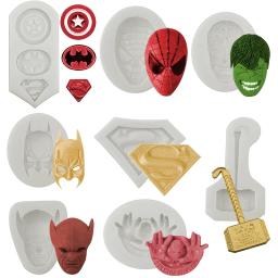 Desenhos animados herói silicone doces artesanato moldes ferramentas de resina cupcake cozimento moldes fondant ferramentas de decoração do bolo - Image 1