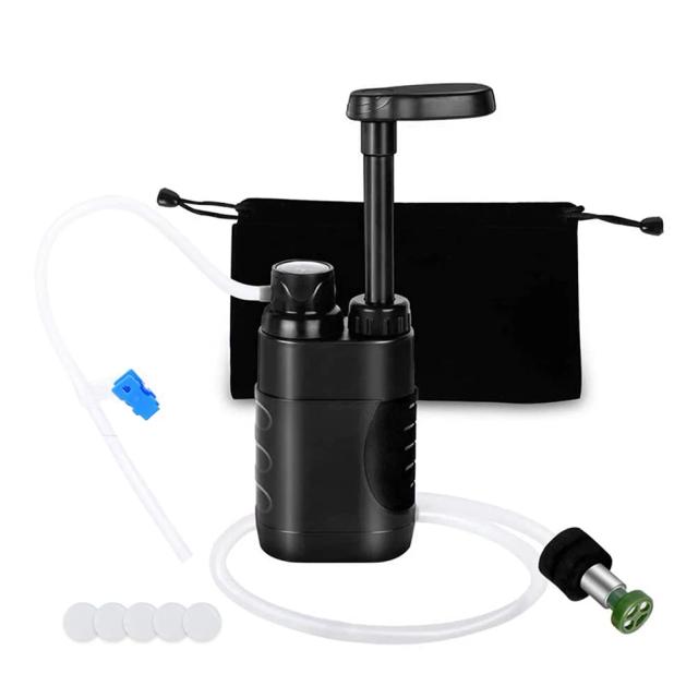 Filtro de Água Portátil para Acampamento e Emergências - Sistema Purificador de Água para Sobrevivência