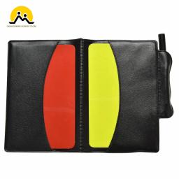 1 conjunto de futebol futebol árbitro cartões carteira notebook com cartão vermelho e cartão amarelo útil árbitro ferramenta folhas pontuação notebook - Image 4