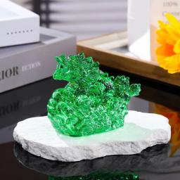 Estatueta do Dragão do Zodíaco Chinês, Peso do Papel, Peso do Papel, Decoração, Artesanato Colecionáveis, Vidro de Cristal, Animal mítico, Animal, Feng Shui - Image 5