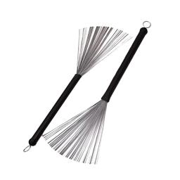 Fio Aço Retrátil Drum Brush, Percussão Baquetas, Alças Plástico, Acessórios Musicais, 32cm - Image 4
