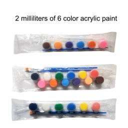 Conjunto De Tinta Acrílica Impermeável, Pintura De Arte, DIY Graffiti Plaster, 2 ml, 6 Cores - Image 1