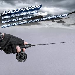 Leo 51cm vara de pesca carretel conjunto combinado vara de pesca portátil com carretel ultra-curto antiderrapante aperto equipamento pesca pescador engrenagem - Image 1