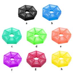 7 grades caso pílula de plástico 7 dias caixa de doces armazenamento portátil tablet titular organizador viagem dispensador recipiente - Image 3