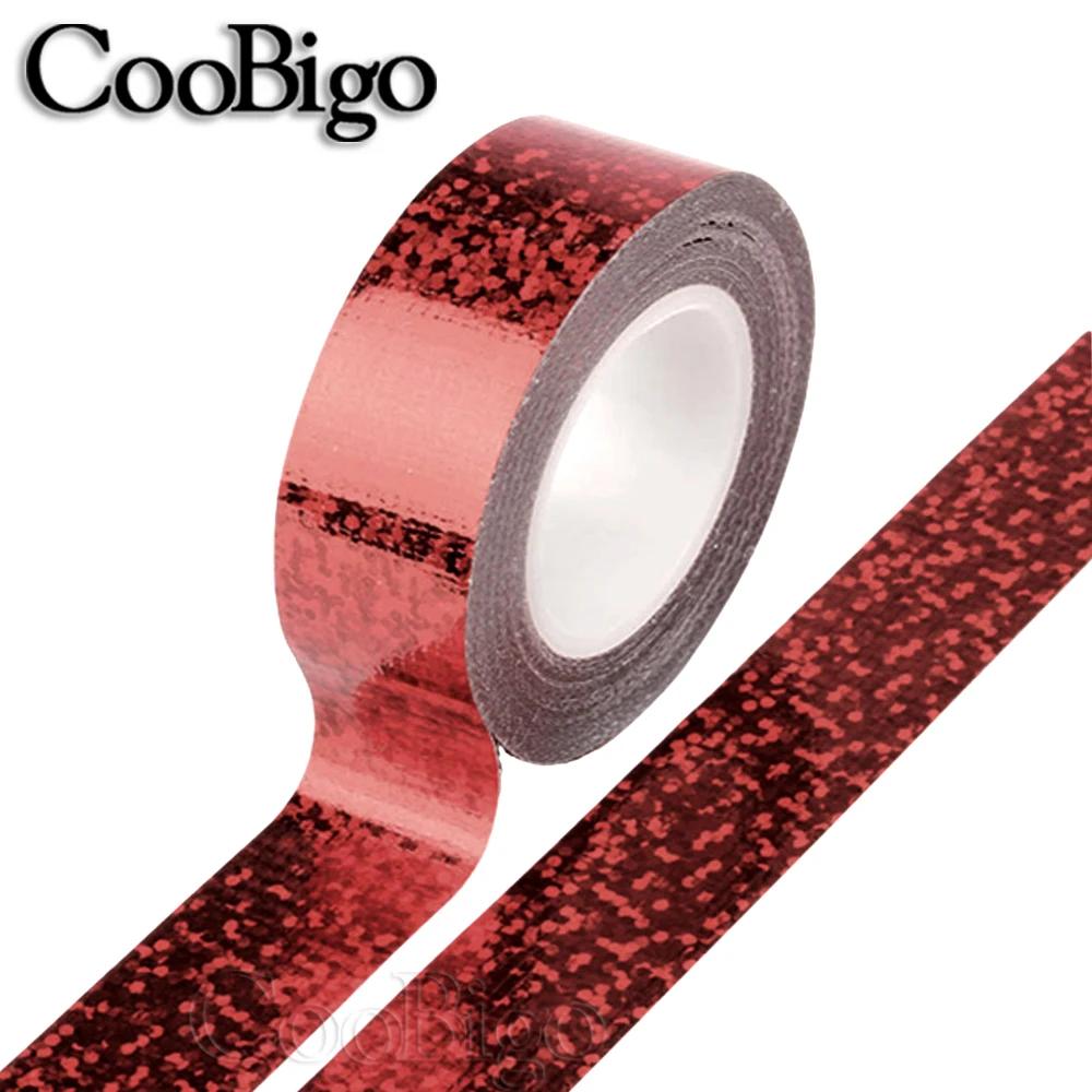 Washi Fita Folha De Laser Glitter Adesivo, Fitas de Mascaramento para Decoração, Scrapbooking, Álbum de Fotos, Papelaria DIY, Material Escolar e Escritório, 5m - Image 1