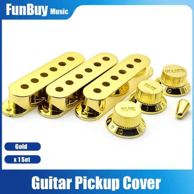 Captador Single Coil ST para Guitarra Elétrica com Controle de Volume e Tom, Interruptor de Ponta, Tampa de Prata e Suporte, 1 Conjunto Completo
