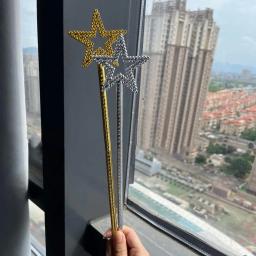 Varinhas de fadas para decoração de festa, fino acabamento, forma de estrela, adereços duráveis, 5 peças - Image 1