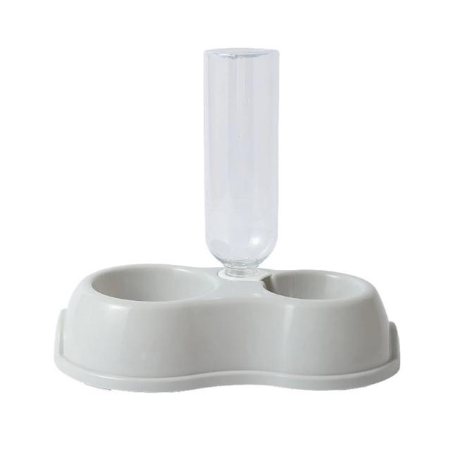 Alimentador e distribuidor automático de água com tigelas duplas para cães e gatos em design elevado