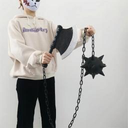 PU Cosplay arma espadas, adereços de segurança, Himejima Gyomei, meteoro martelo, demônio Slayer, ampla faca machado, Tanjirou espadas, 1:1, WW - Image 5