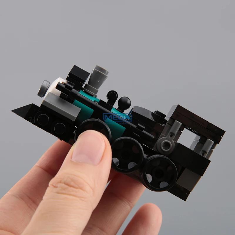 Mini Locomotiva a Vapor Retro Modelo de Blocos de Construção Revolução Industrial, Brinquedos de Tijolos Steampunk, Era, Presente do Dia das Crianças - Image 1