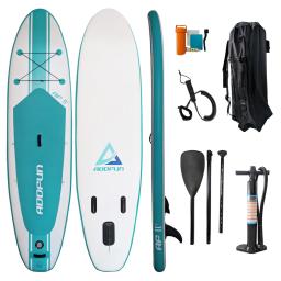Addfun inflável prancha de surf levante-se paddle board novo estilo 320x81x15cm água esporte board barco bote jangada surf praia atividade - Image 1