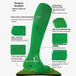 Loogdeel-Meias de futebol para crianças e adultos, futebol, esportes, rugby, meias, over knee, alta, voleibol, beisebol, meias longas - Image 3