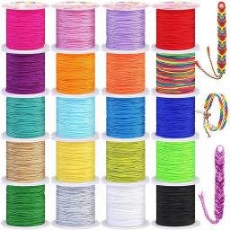 Nylon Beading Cordas Macramé Thread, Chinês Knot Cord, Pulseira Trançada, DIY Craft, Fazer Jóias, 50m por Rolo, 0,8 milímetros - Image 1