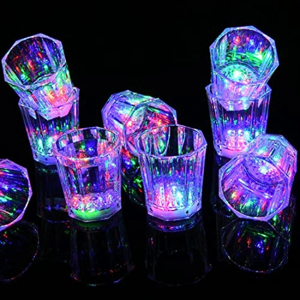 LED acender vidros brilhantes, copo de tiro, flash, beber, festa, brilho no escuro, 6 pcs, 12 pcs, 24pcs - Image 1