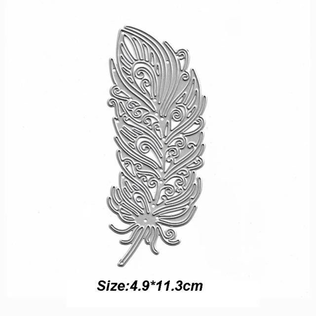 Molde de Corte de Penas em Metal para Scrapbooking e Artesanato DIY