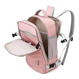 Grande capacidade mochila de viagem com sapato armazenamento, multicamadas, impermeável, seco e molhado separação, viagem, mulheres - Image 5