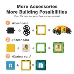 Magplayer Blocos de construção de telhas magnéticas para crianças, Conjunto de construção magnética, Jogos Educativos Montessori, Brinquedos para crianças - Image 4
